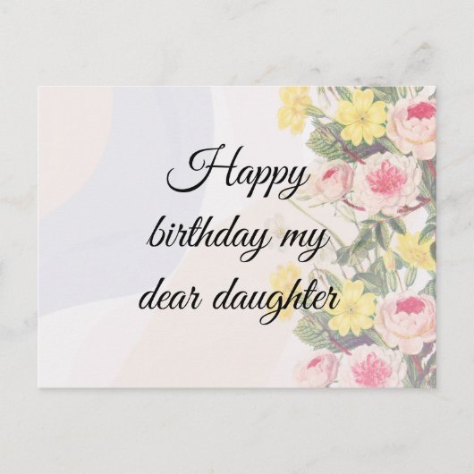 Romantic blooming flowers  briefkaart (Voorkant)