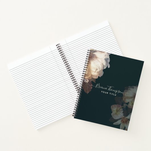 Romantic Blooms Elegant Feminine Floral Notitieboek (Binnen)