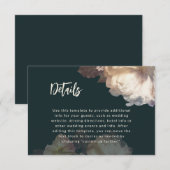 Romantic Blooms Elegant Floral Wedding Details Informatiekaartje (Voorkant / Achterkant)