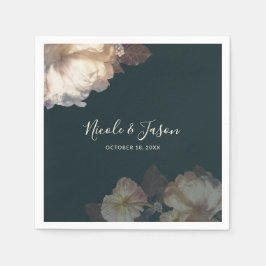 Romantic Blooms Elegant Floral Wedding Servet