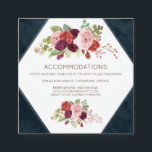 Romantic Blooms Wedding Hotel Accommodatie Cards Informatiekaartje<br><div class="desc">Of u uw informatie van het hotelblok over uw sparen-de-data of daadwerkelijke trouwuitnodigingen omvat, adviseren wij het omvatten van deze details op een afzonderlijke tussenvoegsel om het de aandacht te geven het verdient. De trouwverblijfskaart moet zoveel mogelijk overeenkomen met het motief van uw uitnodigingen. Deze kaarten passen bij het Romantische...</div>