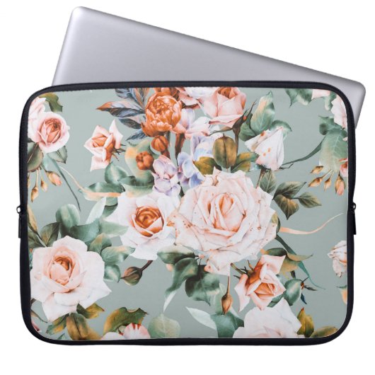 Romantic Blossom Haven Laptop Sleeve (Voorkant)