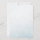 Romantic Blue Bow Pearls & Prosecco Bridal Shower Kaart (Achterkant)