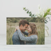 Romantic Blue Casual Photo Kaart (Staand voorkant)