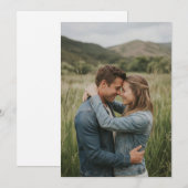 Romantic Blue Denim Photo Kaart (Voorkant / Achterkant)