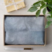 Romantic Blue Floral Poppies Handschrift Ontkoppel Tissuepapier (Geschenk)