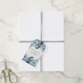 Romantic Blue Floral Vrijgezellenfeest Party Favor Cadeaulabel (Met Touw)