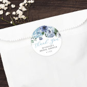 Romantic Blue Floral Vrijgezellenfeest Party Favor Ronde Sticker