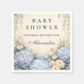 Romantic Blue Hydrangea Garden Baby Shower Servet (Voorkant)