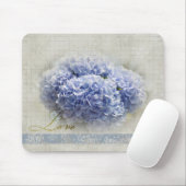 Romantic Blue Hydrangeas Muismat (Met muis)