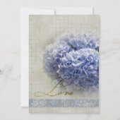 Romantic Blue Hydrangeas Wedding Kaart (Achterkant)