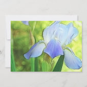 Romantic Blue Iriss Kaart (Achterkant)