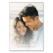 Romantic Blue Minimalist Photo Kaart (Voorkant)