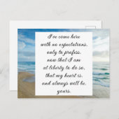 Romantic Blue Ocean Zee Sky Jane Austen Love Quote Briefkaart (Voorkant / Achterkant)