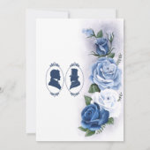 Romantic Blue Regency Gay Botanical Silhouette Kaart (Achterkant)