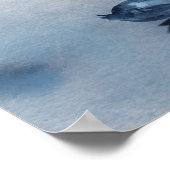 Romantic Blue Swan Wedding Dinner Sechart Poster (Hoek)