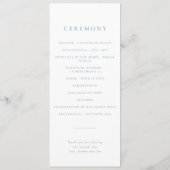 Romantic Blue Vintage Swans Wedding Program Programmakaart (Achterkant)