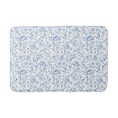 Romantic Blue White Floral  Badmat (Voorkant)