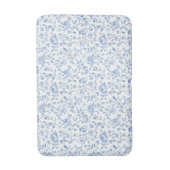 Romantic Blue White Floral Badmat (Voorkant Verticaal)