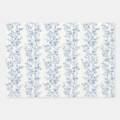 Romantic Blue White Flowers Bridal Shower Inpakpapier Vel (Voorkant 2)