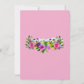 Romantic Blush Bloom Rozen Summer Floral Wedding Save The Date (Achterkant)