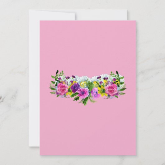 Romantic Blush Bloom Rozen Summer Floral Wedding Save The Date (Achterkant)