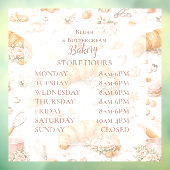 Romantic Blush Croissant Bakery Business Raamsticker (Vel 3)