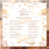 Romantic Blush Croissant Bakery Business Raamsticker (Vel 2)