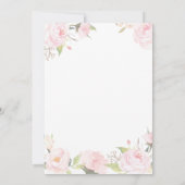 Romantic Blush Floral Birdal Shower Kaart (Achterkant)