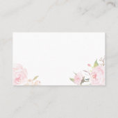 Romantic Blush Floral Flat Place Cards Plaatskaartje (Achterkant)