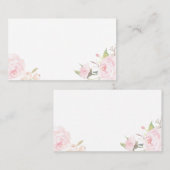 Romantic Blush Floral Flat Place Cards Plaatskaartje (Voorkant / Achterkant)