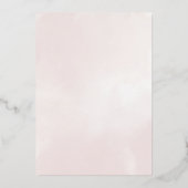 Romantic Blush Garden Rozen 2 met Roos Gold Folie Uitnodiging (Achterkant)