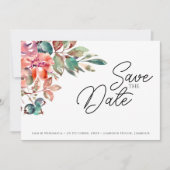 Romantic Blush Mauve Horizontal Save the Date Kaar (Voorkant)