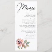 Romantic Blush Mauve Horizontal Save the Date Kaar Menu (Voorkant)