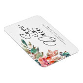 Romantic Blush Mauve Horizontal Save the Date Magneet (Rechterzijde)