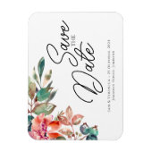 Romantic Blush Mauve Horizontal Save the Date Magneet (Verticaal)