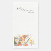 Romantic Blush Painted Floral Wedding Servet (Voorkant)