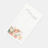 Romantic Blush Painted Floral Wedding Servet (Hoek)