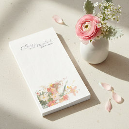 Romantic Blush Painted Floral Wedding Servet
