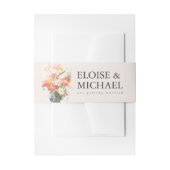 Romantic Blush Painted Floral Wedding Uitnodigingen Wikkel (Voorkant Voorbeeld)