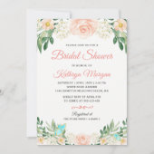 Romantic Blush Peach Vrijgezellenfeest Kaart (Voorkant)