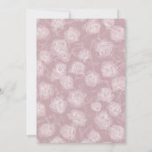 Romantic Blush Pink and White Floral Wedding Kaart (Achterkant)