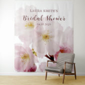 Romantic Blush Pink Cherry Blossom Vrijgezellenfee Wandkleed (In situ)