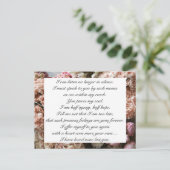 Romantic Blush Pink Floral Jane Austen Love Quote Briefkaart (Staand voorkant)