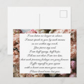 Romantic Blush Pink Floral Jane Austen Love Quote Briefkaart (Voorkant / Achterkant)