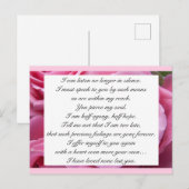 Romantic Blush Pink Floral Jane Austen Love Quote Briefkaart (Voorkant / Achterkant)
