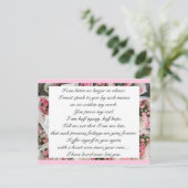 Romantic Blush Pink Floral Jane Austen Love Quote Briefkaart (Staand voorkant)
