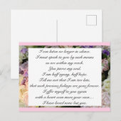 Romantic Blush Pink Floral Jane Austen Love Quote Briefkaart (Voorkant / Achterkant)
