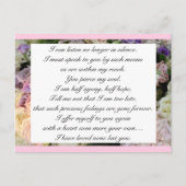 Romantic Blush Pink Floral Jane Austen Love Quote Briefkaart (Voorkant)