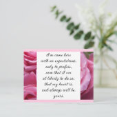Romantic Blush Pink Floral Jane Austen Love Quote Briefkaart (Staand voorkant)